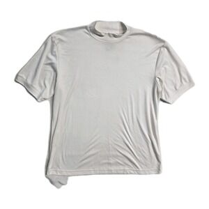 Vintage  Irvine Park White Mock Neck Shirt ‎ L Knit